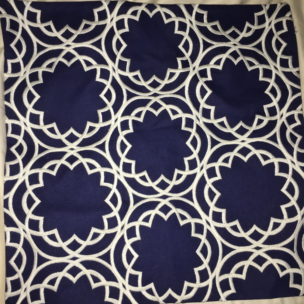 Blue and white pillow cases